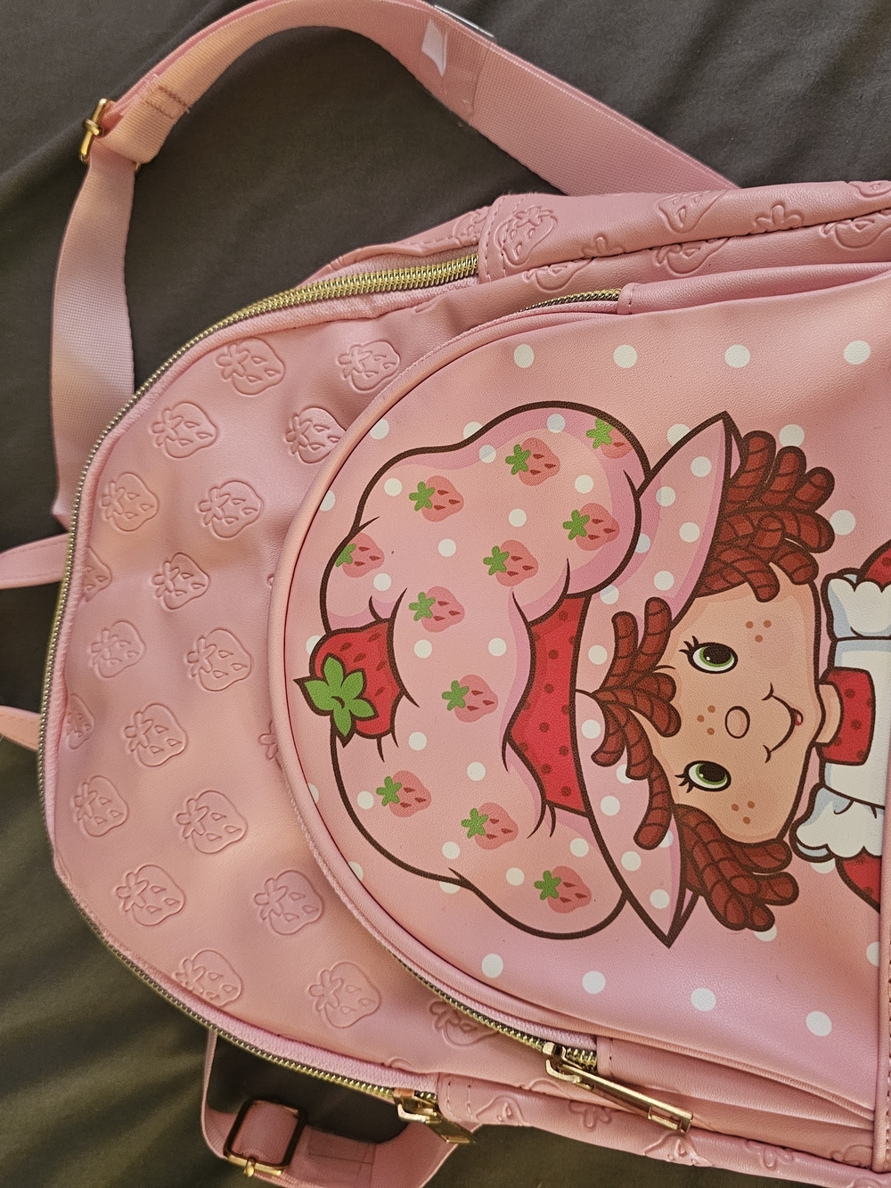 Strawberry Pink Kids Backpack - Cute Strawberry Shortcake Character